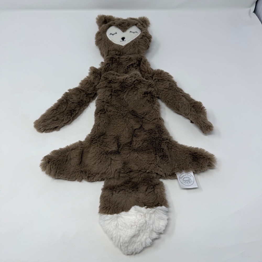 Slumberkins Fox Kin Snuggler Brown Plush‎ Lovey Security Blanket Heart Face 14"